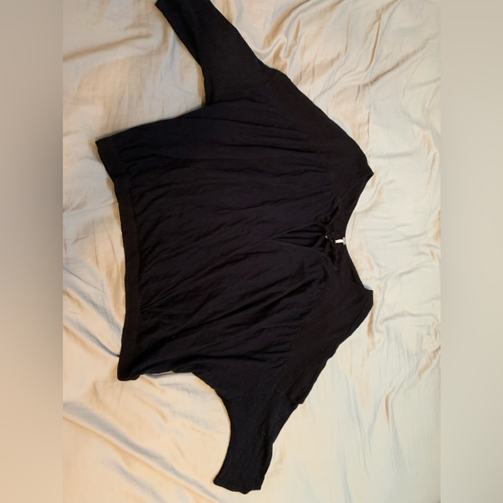 Free people Black short sleeve